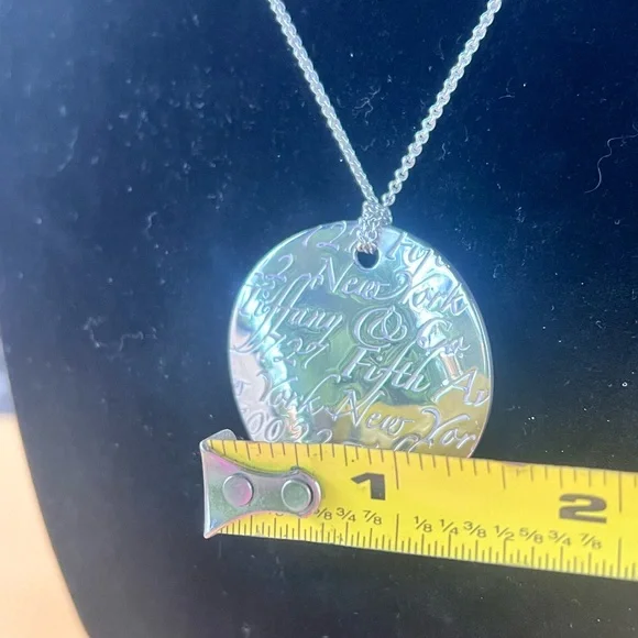 RARE 18” GIFTABLE Tiffany & Co Sterling Silver .925 Necklace, Pouch, Bag. - Picture 9 of 12